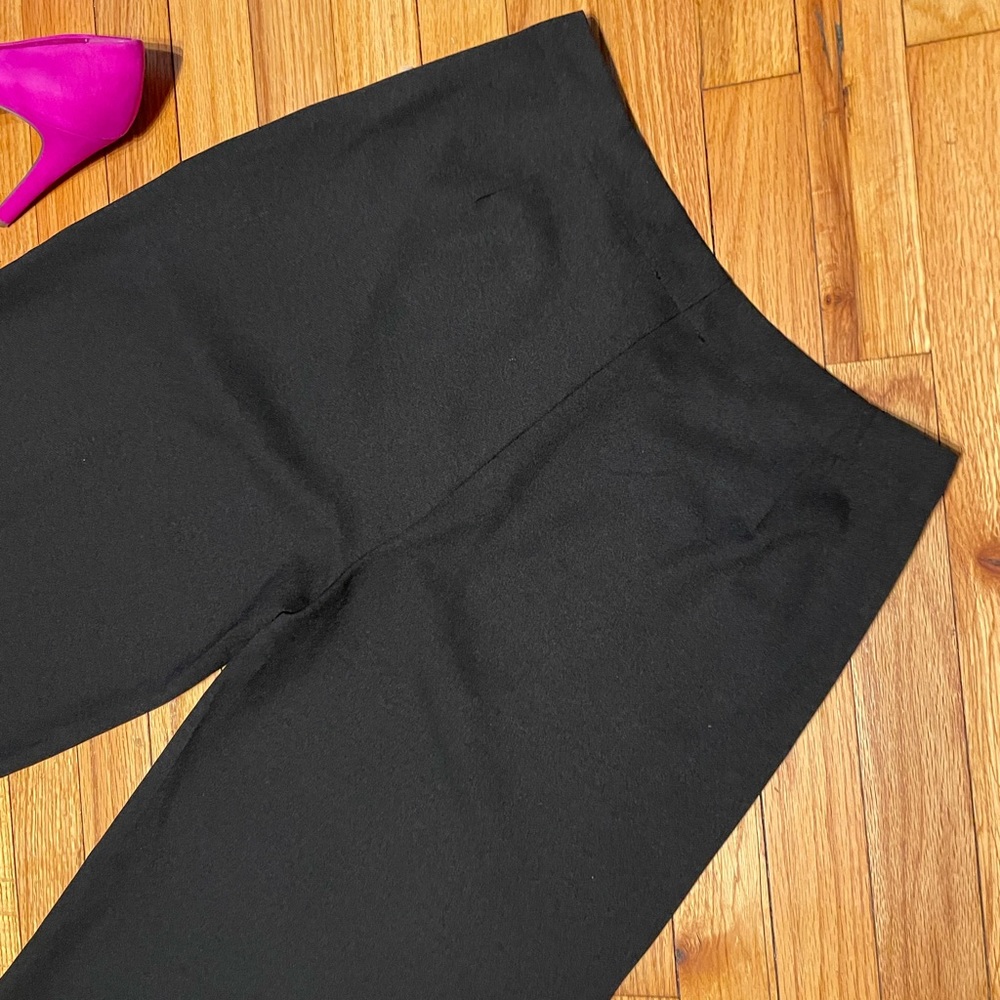 Mango súper flare elephant pinstripe pleated palazzo Casual Dressy pants black L - Picture 5 of 7